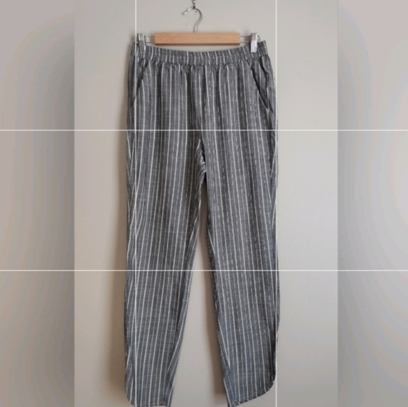 Marine Layer Gray Striped Track Pant Size Small Gray White - Picture 2 of 11